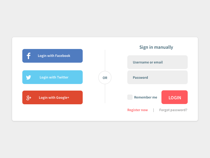 Easy Social Media Login and Signup Options